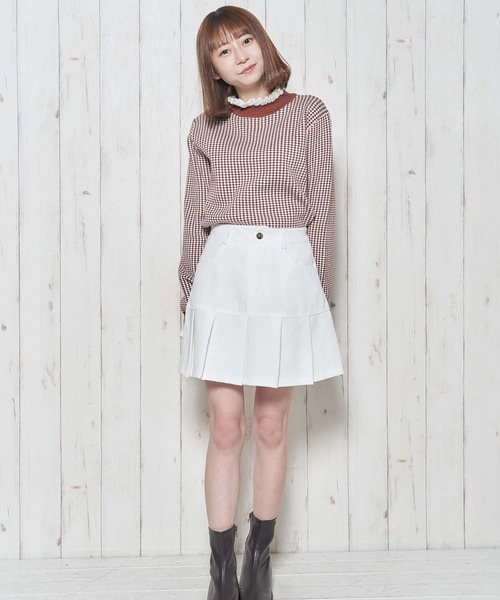 Clice de Paris(クリシェドゥパリス)の「K/ツートンフリルニット(ニット/セーター・レディース・ブラック/レッド・ONESIZE)」の13枚目の写真