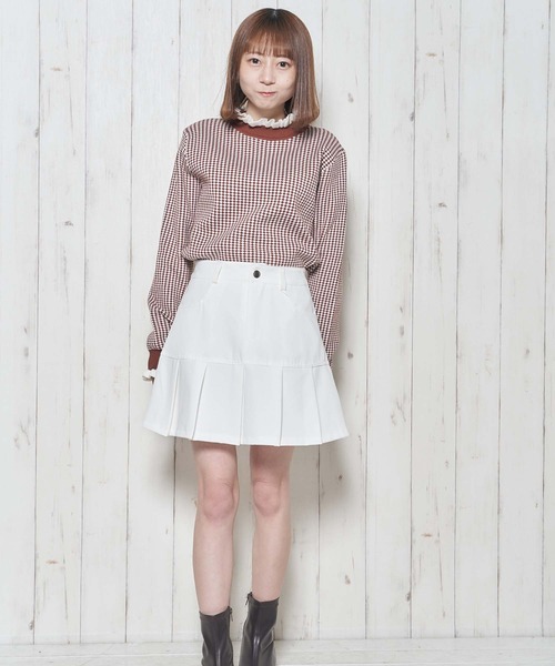 Clice de Paris(クリシェドゥパリス)の「K/ツートンフリルニット(ニット/セーター・レディース・ブラック/レッド・ONESIZE)」の14枚目の写真