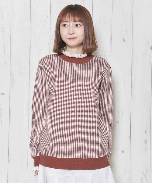 Clice de Paris(クリシェドゥパリス)の「K/ツートンフリルニット(ニット/セーター・レディース・ブラック/レッド・ONESIZE)」の15枚目の写真