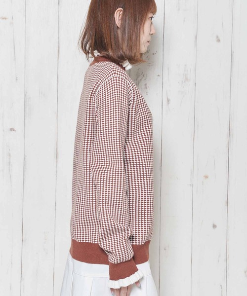 Clice de Paris(クリシェドゥパリス)の「K/ツートンフリルニット(ニット/セーター・レディース・ブラック/レッド・ONESIZE)」の16枚目の写真