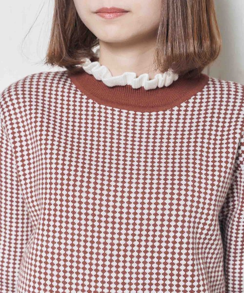 Clice de Paris(クリシェドゥパリス)の「K/ツートンフリルニット(ニット/セーター・レディース・ブラック/レッド・ONESIZE)」の18枚目の写真