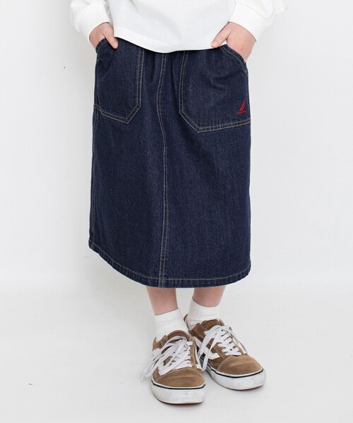 NAUTICA(ノーティカ)の「【NAUTICA/ノーティカ】飾りベルト付きスカート(スカート・キッズ・ベージュ/ネイビー・150/140/130/120)」の2枚目の写真