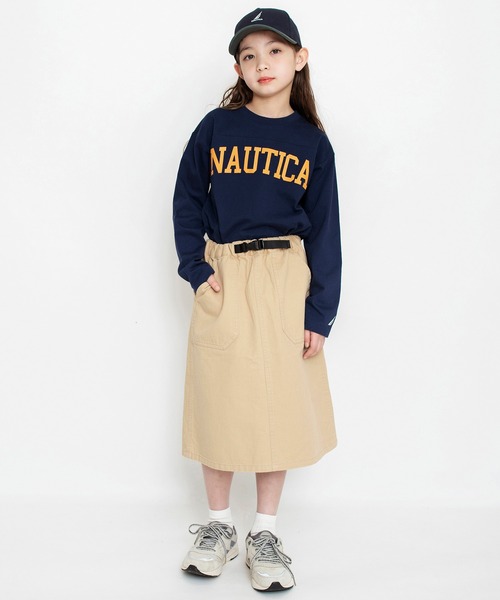 NAUTICA(ノーティカ)の「【NAUTICA/ノーティカ】飾りベルト付きスカート(スカート・キッズ・ベージュ/ネイビー・150/140/130/120)」の7枚目の写真