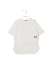 MAKE YOUR DAY | レイヤード風サイドスリット半袖Tシャツ■80～140cm(Tシャツ/カットソー)