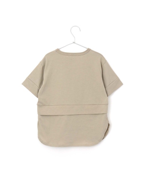 MAKE YOUR DAY（メイクユアデイ）の「レイヤード風サイドスリット半袖Tシャツ■80～140cm（Tシャツ/カットソー・キッズ・オフホワイト/サーモンピンク/ベージュ・100/120/110/80/90/130/140）」の12枚目の写真