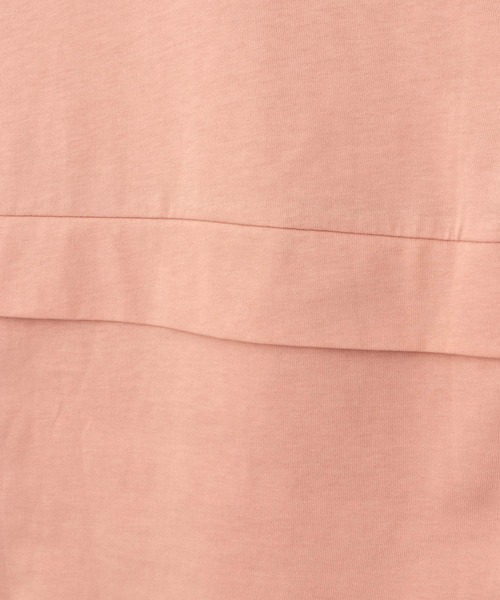 MAKE YOUR DAY（メイクユアデイ）の「レイヤード風サイドスリット半袖Tシャツ■80～140cm（Tシャツ/カットソー・キッズ・オフホワイト/サーモンピンク/ベージュ・100/120/110/80/90/130/140）」の18枚目の写真