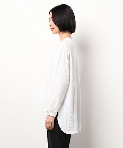 Samansa Mos2 blue(サマンサモスモスブルー)の「ロゴアソート長袖Tシャツ(Tシャツ/カットソー・レディース・シルバーグレー/オフホワイト/チャコール・フリ-)」の4枚目の写真