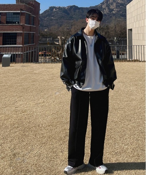 ASCLO(エジュクロ)の「ASCLO Over Fake Leather Jacket(ブルゾン・メンズ・ブラック・FREE)」の8枚目の写真