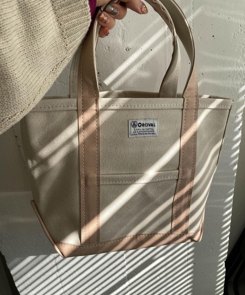 ORCIVAL（オーシバル）の「ORCIVAL　キャンバストートバッグ（トートバッグ・レディース・グレー系その他/ブラウン系その他/ベージュ系その他/パープル系その他・ONE）」の6枚目の写真