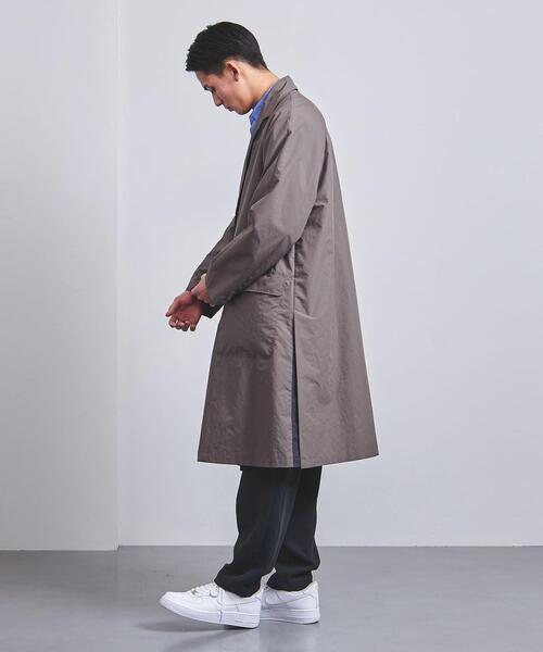 EN ROUTE（アンルート）＞ ポリエステル タフタ サイドスリット コート
