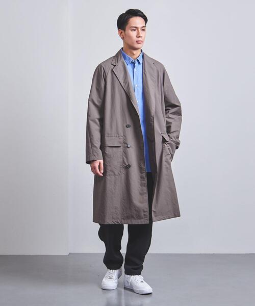 EN ROUTE（アンルート）＞ ポリエステル タフタ サイドスリット コート