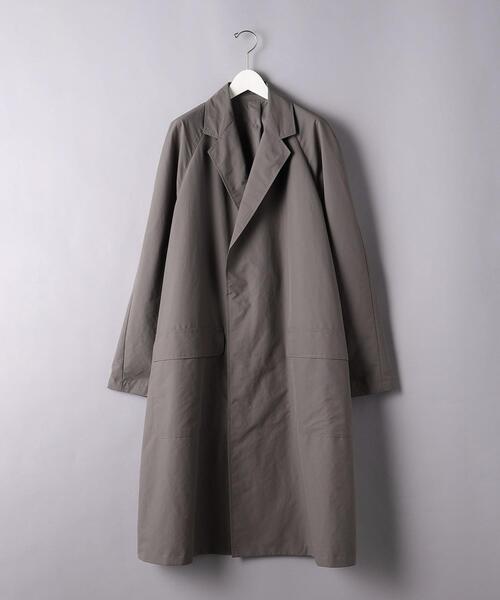 EN ROUTE（アンルート）＞ ポリエステル タフタ サイドスリット コート