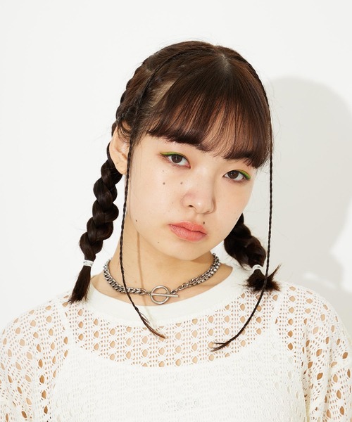 X-girl(エックスガール)の「CHAIN MIX NECKLACE(ネックレス・レディース・シルバー/ゴールド・ONE SIZE)」の2枚目の写真