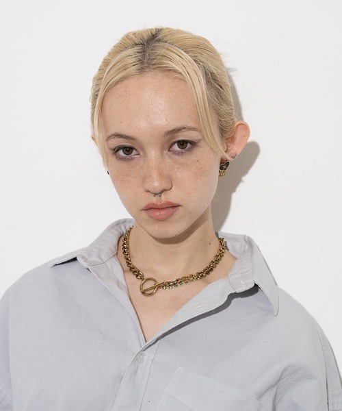 X-girl(エックスガール)の「CHAIN MIX NECKLACE(ネックレス・レディース・シルバー/ゴールド・ONE SIZE)」の5枚目の写真