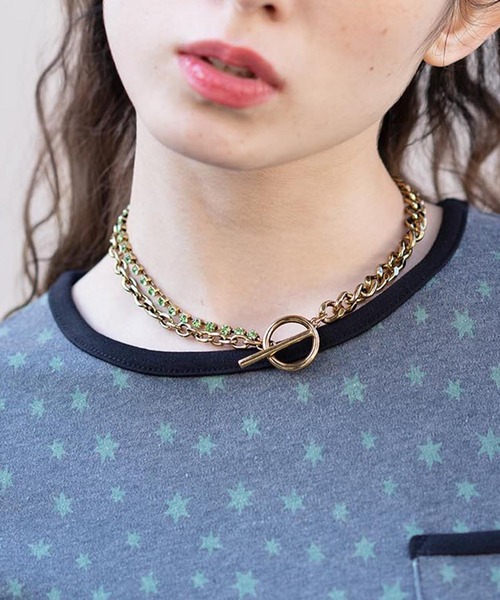 X-girl(エックスガール)の「CHAIN MIX NECKLACE(ネックレス・レディース・シルバー/ゴールド・ONE SIZE)」の13枚目の写真