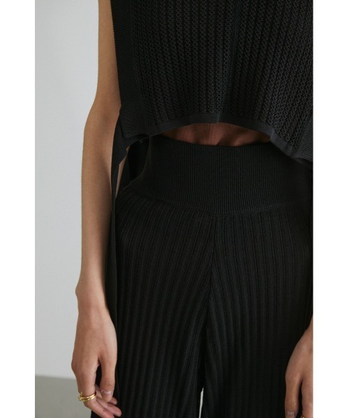 STYLEMIXER(スタイルミキサー)の「クロシェドライニットパンツ(その他パンツ・レディース・ライトベージュ/ライトグリーン/ブラック・MEDIUM/SMALL)」の6枚目の写真