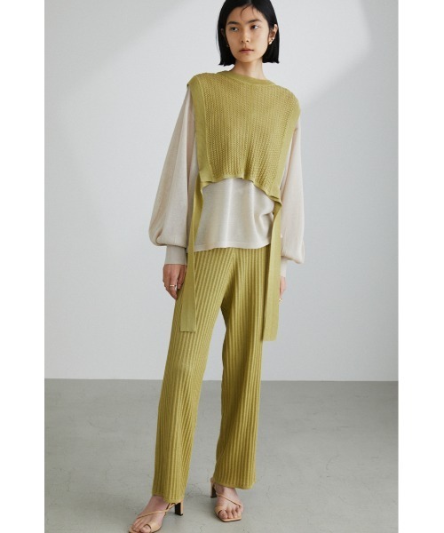 STYLEMIXER(スタイルミキサー)の「クロシェドライニットパンツ(その他パンツ・レディース・ライトベージュ/ライトグリーン/ブラック・MEDIUM/SMALL)」の15枚目の写真