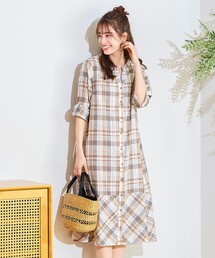 【洗える】大人のリラックス感が漂うスキッパーシャツワンピース