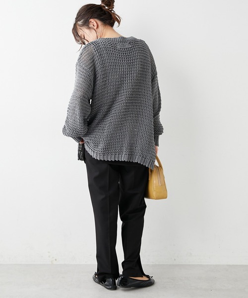 PUAL CE CIN（ピュアルセシン）の「リリーヤーンプルオーバー（ニット/セーター・レディース・ベージュ/グレー/アイボリー・FREE）」の14枚目の写真