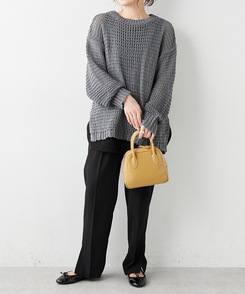 PUAL CE CIN（ピュアルセシン）の「リリーヤーンプルオーバー（ニット/セーター・レディース・ベージュ/グレー/アイボリー・FREE）」の12枚目の写真