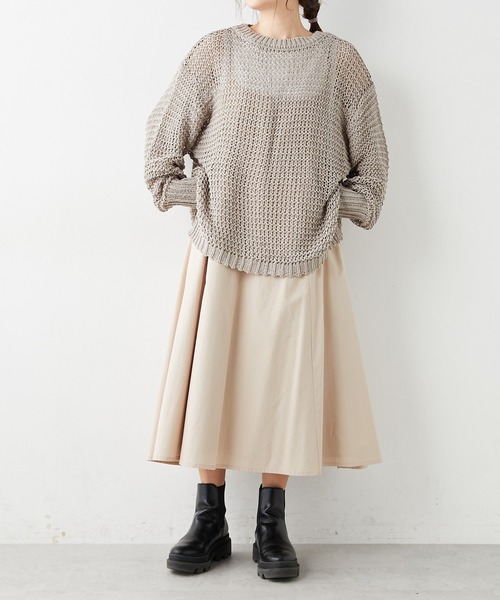 PUAL CE CIN（ピュアルセシン）の「リリーヤーンプルオーバー（ニット/セーター・レディース・ベージュ/グレー/アイボリー・FREE）」の5枚目の写真