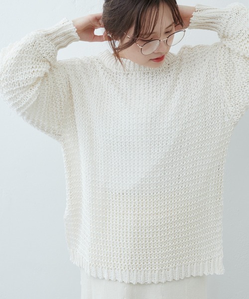 PUAL CE CIN（ピュアルセシン）の「リリーヤーンプルオーバー（ニット/セーター・レディース・ベージュ/グレー/アイボリー・FREE）」の22枚目の写真