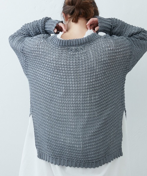 PUAL CE CIN（ピュアルセシン）の「リリーヤーンプルオーバー（ニット/セーター・レディース・ベージュ/グレー/アイボリー・FREE）」の9枚目の写真