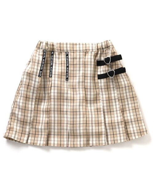 algy（アルジー）の「ロゴテーププリーツスカパン（スカート・キッズ・ベージュ/ラベンダー/ブラック・XX-SMALL/SMALL/MEDIUM/X-SMALL）」の2枚目の写真