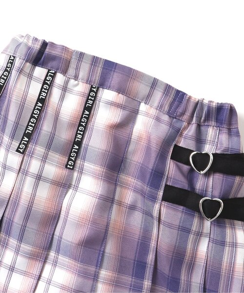 algy（アルジー）の「ロゴテーププリーツスカパン（スカート・キッズ・ベージュ/ラベンダー/ブラック・XX-SMALL/SMALL/MEDIUM/X-SMALL）」の8枚目の写真