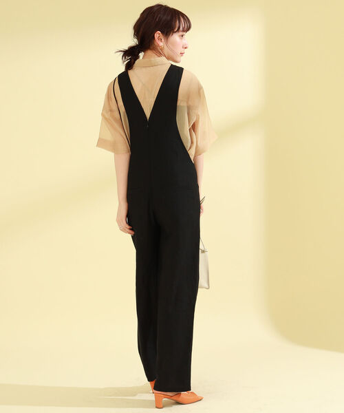 Ray BEAMS（レイビームス）の「Ray BEAMS / アシメ ストラップ サロペット（サロペット/オーバーオール・レディース・ブラック/ブラウン・1/0）」の5枚目の写真