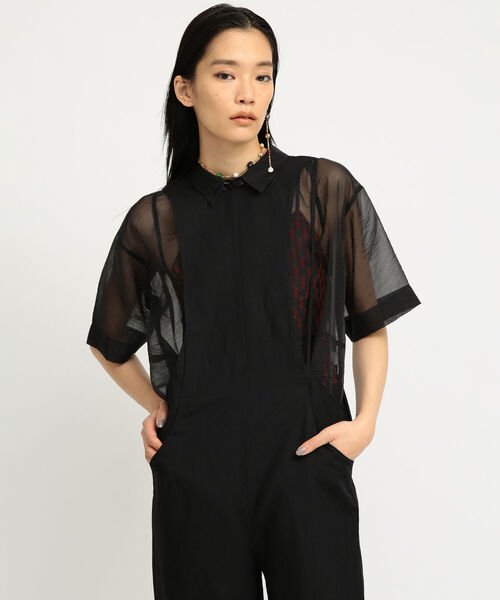 Ray BEAMS（レイビームス）の「Ray BEAMS / アシメ ストラップ サロペット（サロペット/オーバーオール・レディース・ブラック/ブラウン・1/0）」の7枚目の写真