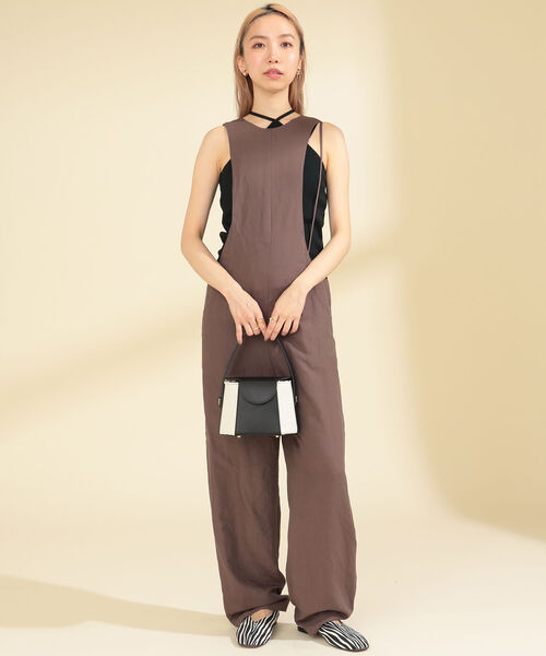 Ray BEAMS（レイビームス）の「Ray BEAMS / アシメ ストラップ サロペット（サロペット/オーバーオール・レディース・ブラック/ブラウン・1/0）」の11枚目の写真