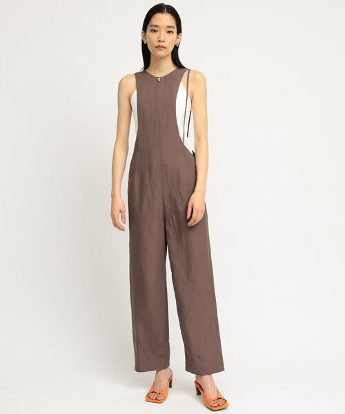 Ray BEAMS（レイビームス）の「Ray BEAMS / アシメ ストラップ サロペット（サロペット/オーバーオール・レディース・ブラック/ブラウン・1/0）」の14枚目の写真