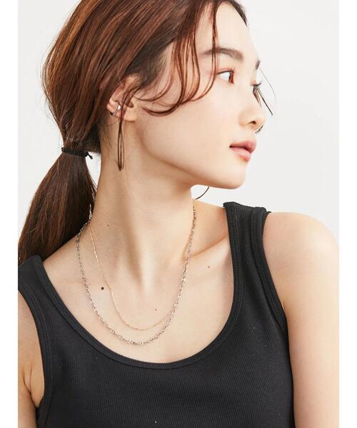 AMERICAN HOLIC（アメリカンホリック）の「【WEB限定】細チェーンネックレス（ネックレス・レディース・シルバー/ゴールド・FREE）」の2枚目の写真