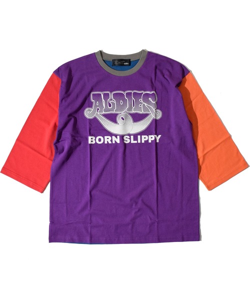 ALDIES(アールディーズ)の「Born Slippy Half Sleeve T / ボーンスリッピーハーフスリーブT(Tシャツ/カットソー・メンズ・ホワイト/マルチ/ブラック・MEDIUM/LARGE/SMALL)」の3枚目の写真