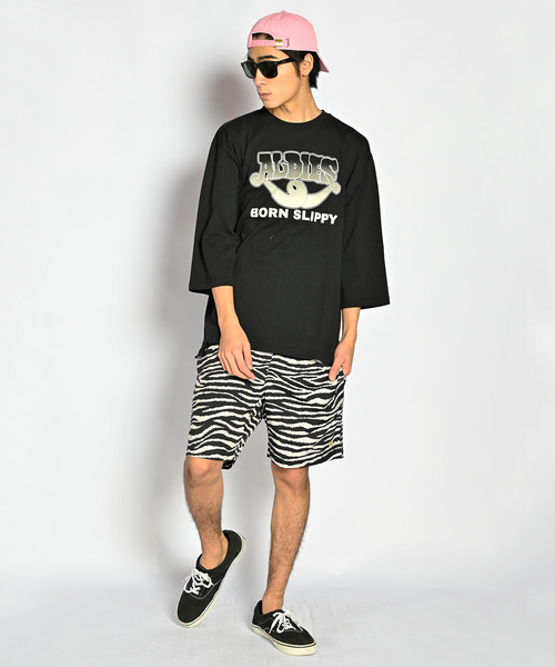 ALDIES(アールディーズ)の「Born Slippy Half Sleeve T / ボーンスリッピーハーフスリーブT(Tシャツ/カットソー・メンズ・ホワイト/マルチ/ブラック・MEDIUM/LARGE/SMALL)」の22枚目の写真