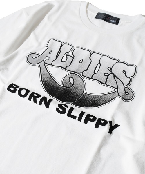 ALDIES(アールディーズ)の「Born Slippy Half Sleeve T / ボーンスリッピーハーフスリーブT(Tシャツ/カットソー・メンズ・ホワイト/マルチ/ブラック・MEDIUM/LARGE/SMALL)」の18枚目の写真