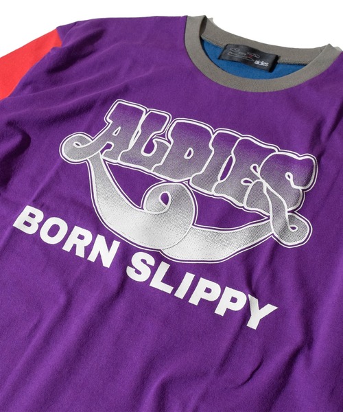 ALDIES(アールディーズ)の「Born Slippy Half Sleeve T / ボーンスリッピーハーフスリーブT(Tシャツ/カットソー・メンズ・ホワイト/マルチ/ブラック・MEDIUM/LARGE/SMALL)」の20枚目の写真