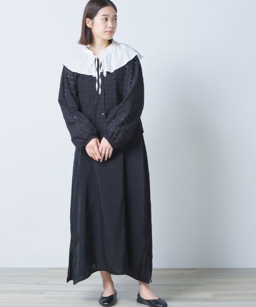 OMNES（オムネス）の「コモン柄ボリュームスリーブブラウス（シャツ/ブラウス・レディース・ホワイト/ブラック/ベージュ・FREE）」の13枚目の写真