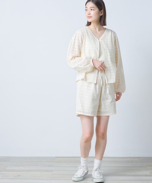 OMNES（オムネス）の「コモン柄ボリュームスリーブブラウス（シャツ/ブラウス・レディース・ホワイト/ブラック/ベージュ・FREE）」の18枚目の写真