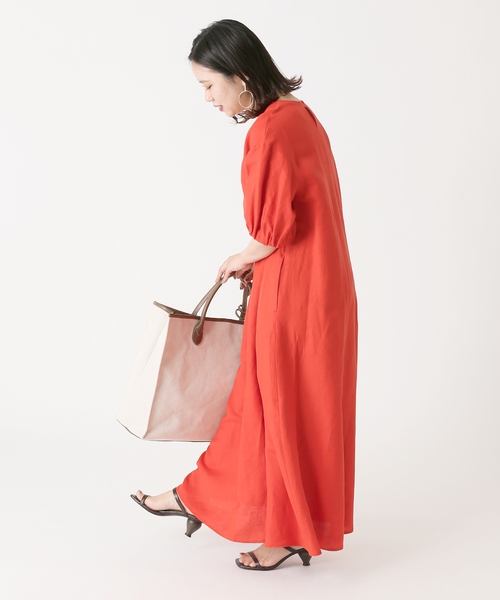 Simplicite(サンプリシテ)の「リネンレーヨンパフワンピース(ワンピース・レディース・ブラック/ブルー/レッド・FREE)」の22枚目の写真