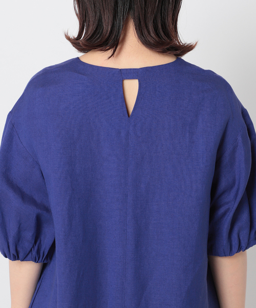 Simplicite(サンプリシテ)の「リネンレーヨンパフワンピース(ワンピース・レディース・ブラック/ブルー/レッド・FREE)」の16枚目の写真