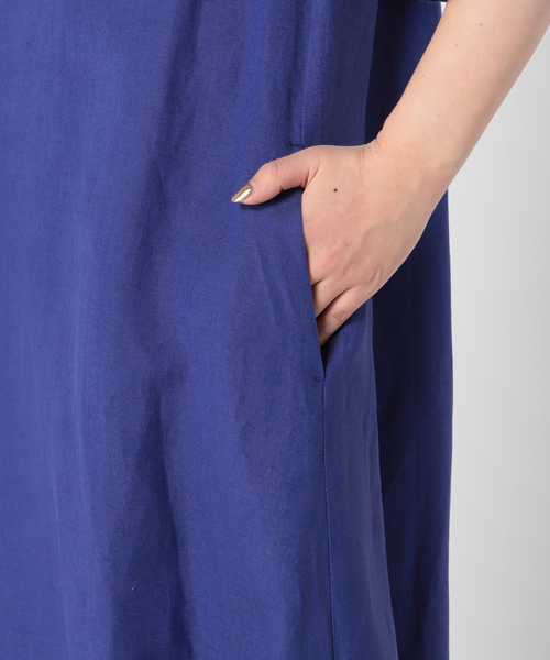 Simplicite(サンプリシテ)の「リネンレーヨンパフワンピース(ワンピース・レディース・ブラック/ブルー/レッド・FREE)」の11枚目の写真