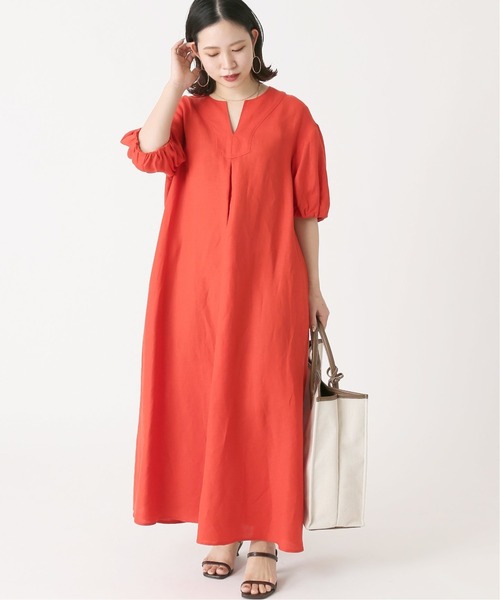 リネンレーヨンパフワンピース ワンピース Simplicite シンプリシテェ のファッション通販 Zozotown