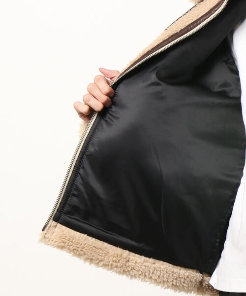 Retro Grade（レトログレード）の「【RETRO GRADE/レトロ グレード】ルーズ ボア B-3 / LOOSE BOA B-3（ブルゾン・メンズ・ナチュラル・MEDIUM/LARGE）」の7枚目の写真