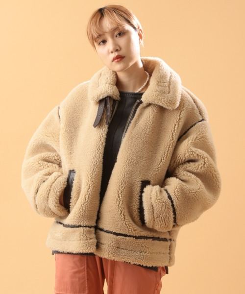 Retro Grade（レトログレード）の「【RETRO GRADE/レトロ グレード】ルーズ ボア B-3 / LOOSE BOA B-3（ブルゾン・メンズ・ナチュラル・MEDIUM/LARGE）」の13枚目の写真