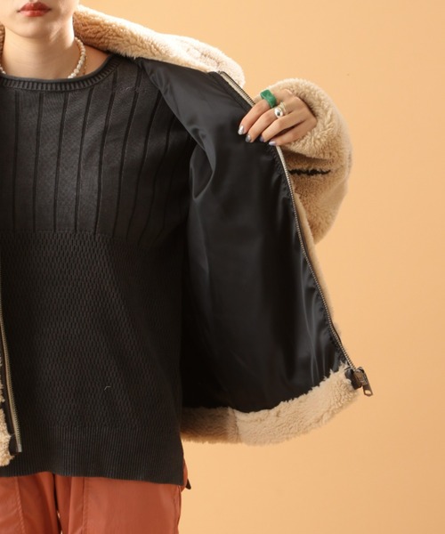 Retro Grade（レトログレード）の「【RETRO GRADE/レトロ グレード】ルーズ ボア B-3 / LOOSE BOA B-3（ブルゾン・メンズ・ナチュラル・MEDIUM/LARGE）」の14枚目の写真