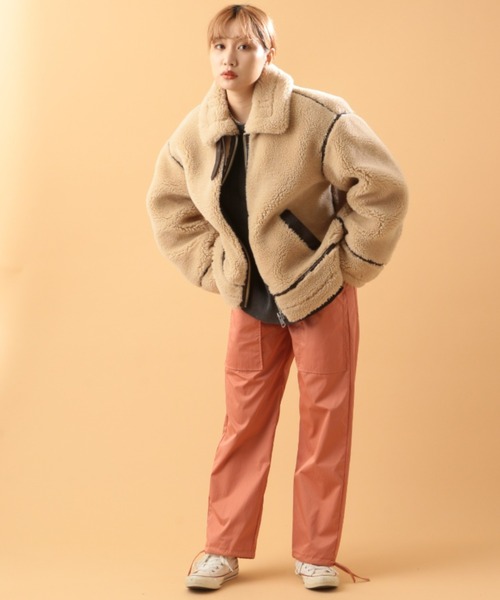 Retro Grade（レトログレード）の「【RETRO GRADE/レトロ グレード】ルーズ ボア B-3 / LOOSE BOA B-3（ブルゾン・メンズ・ナチュラル・MEDIUM/LARGE）」の12枚目の写真