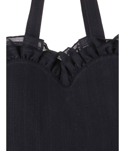 merry jenny（メリージェニー）の「ハートフリルトート（トートバッグ・レディース・ブラック/オフホワイト・FREE）」の14枚目の写真