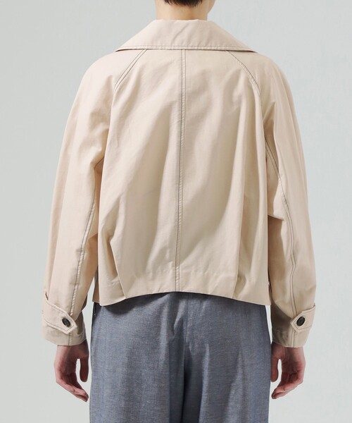 CAST:（キャストコロン）の「カジュアルショートブルゾン（トレンチコート・レディース・ベージュ/ベージュ系その他4/ブラック・M/S）」の9枚目の写真